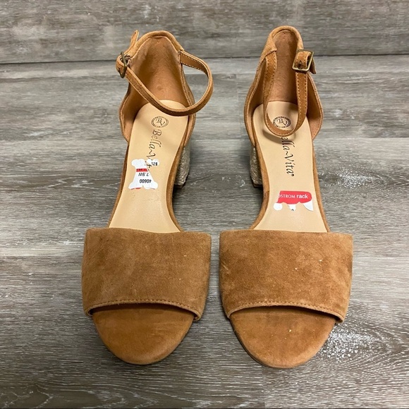 Bella Vita | Fable Quarterstrap Sandals In Biscuit Suede Size 7.5 WIDE NEW - Picture 3 of 9